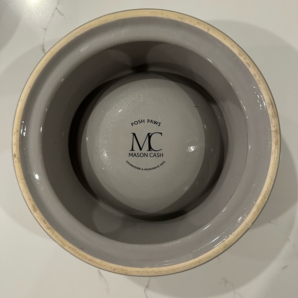 Mason Cash Posh Paws Blue and Gray Ceramic Bowls - Picture 5 of 6